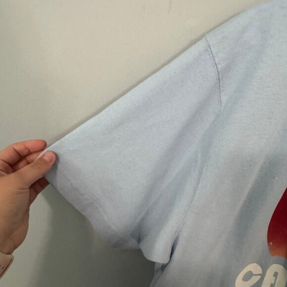 NWT Carhartt Logo Tee Shirt Mens Size Small Light Blue Short Sleeves Heavyweight - Picture 4 of 8